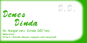 denes dinda business card